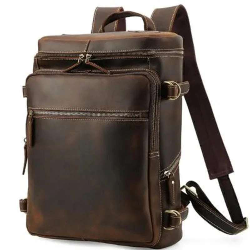 Steel Horse Leather Unisex The Raoul Backpack | Handmade Vintage Leather Backpack