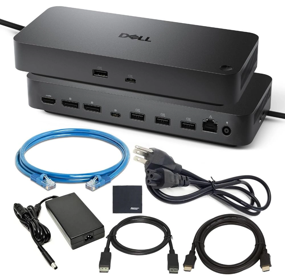Dell Pro Smart Dock WD25 Bundle with 6 USB Ports, with up to 100W Power delivery Includes Display Port Cable + HDMI