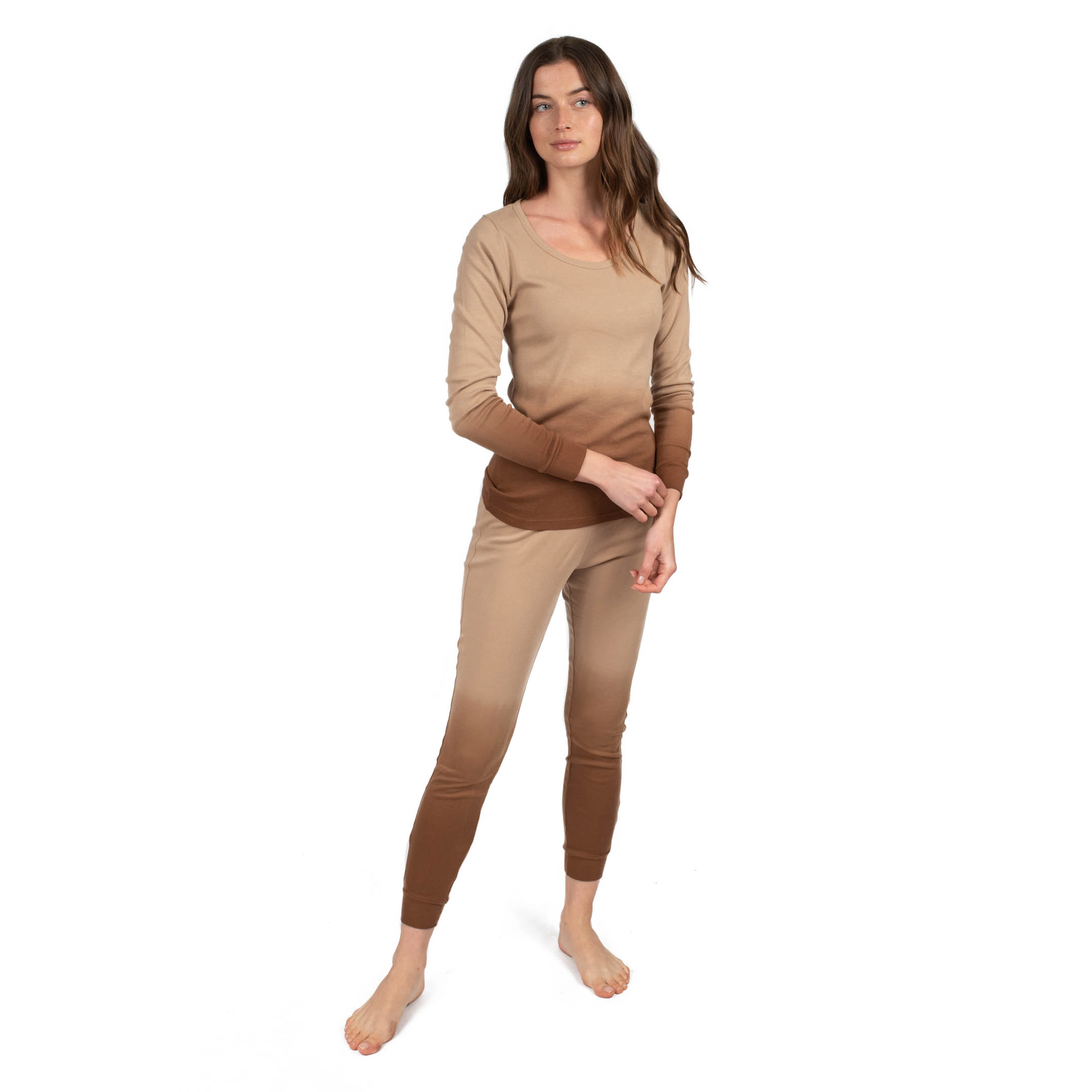 Leveret Women's 2-Piece Ombre Cotton Snug Fit Pajama Set