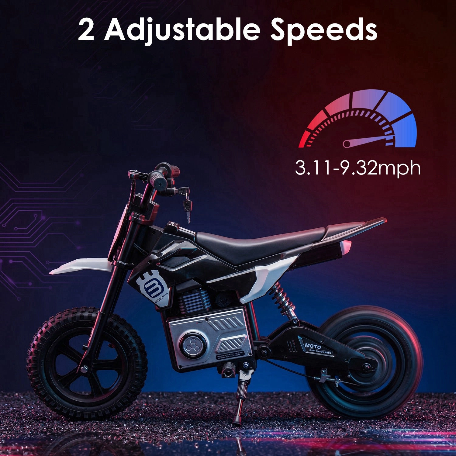 GBruno 24V Electric Motocross Ride-On Motorcycle
