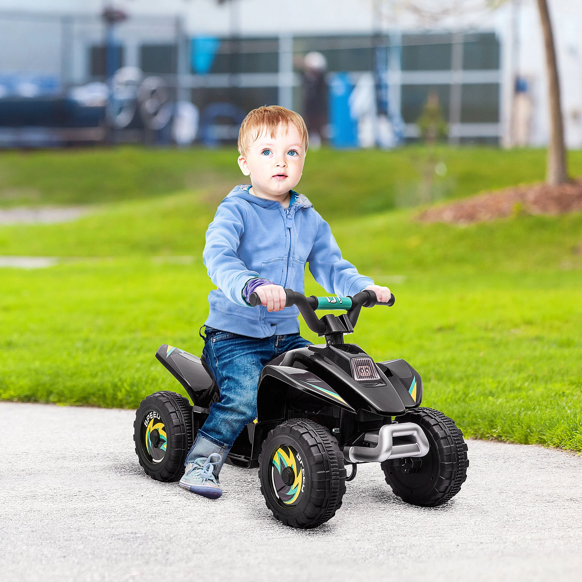 HONGGE 6V Kids ATV Ride-On Toy Car with Forward/Reverse for Toddlers 18-36 Months