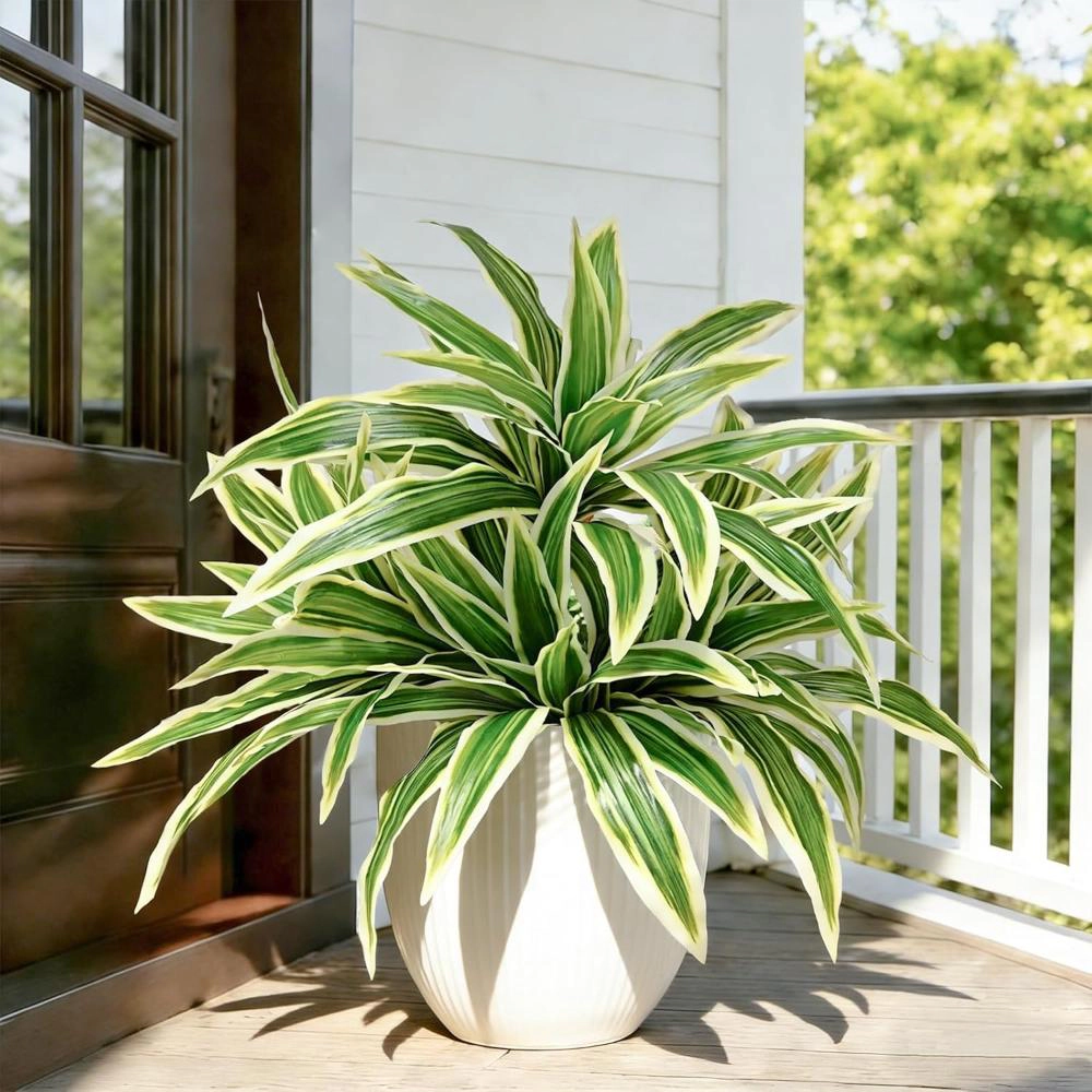 Majestic Crafters 4 Pieces Faux Fern Porch Plants