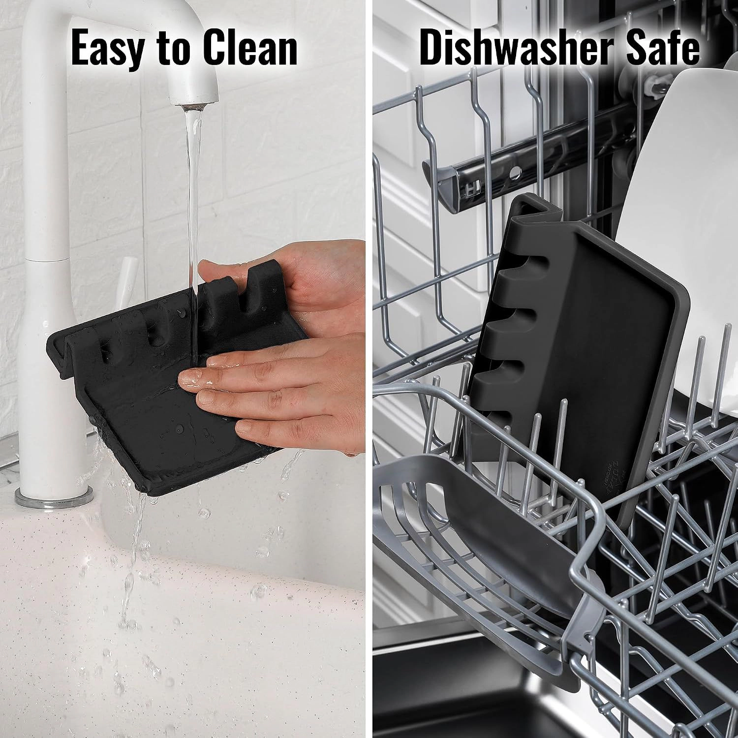 Zulay Kitchen Silicone Utensil Rest with Drip Pad for Multiple Utensils - Heat-Resistant & Spoon Holder Stove Top
