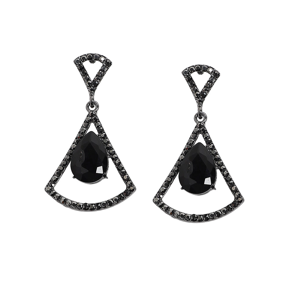 SOHI Women's Stone Bow Drop Earrings