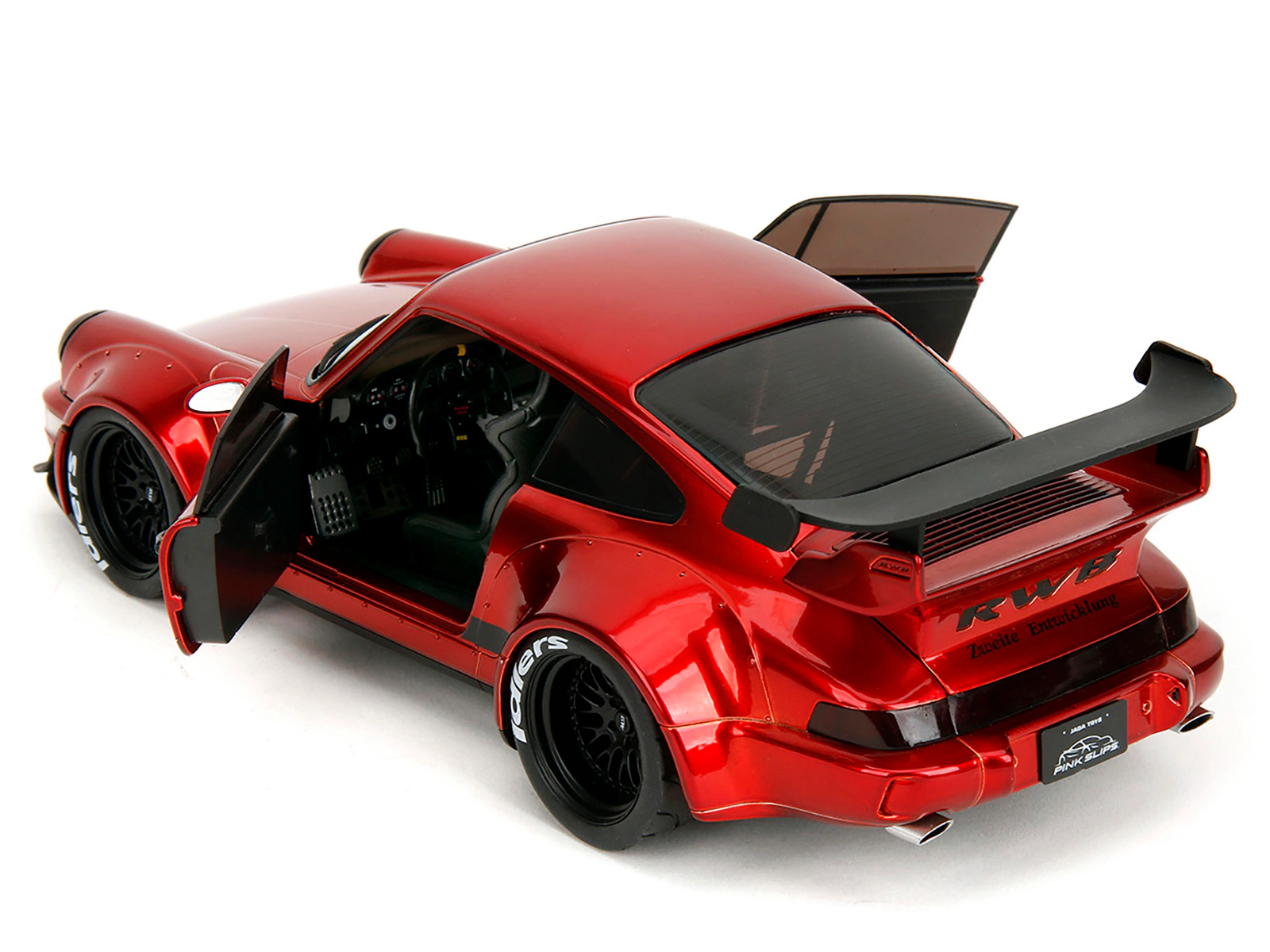 Jada RWB Body Kit Red Metallic with Black Stripes "Pink Slips" Series 1/18 Diecast Model Car by Jada