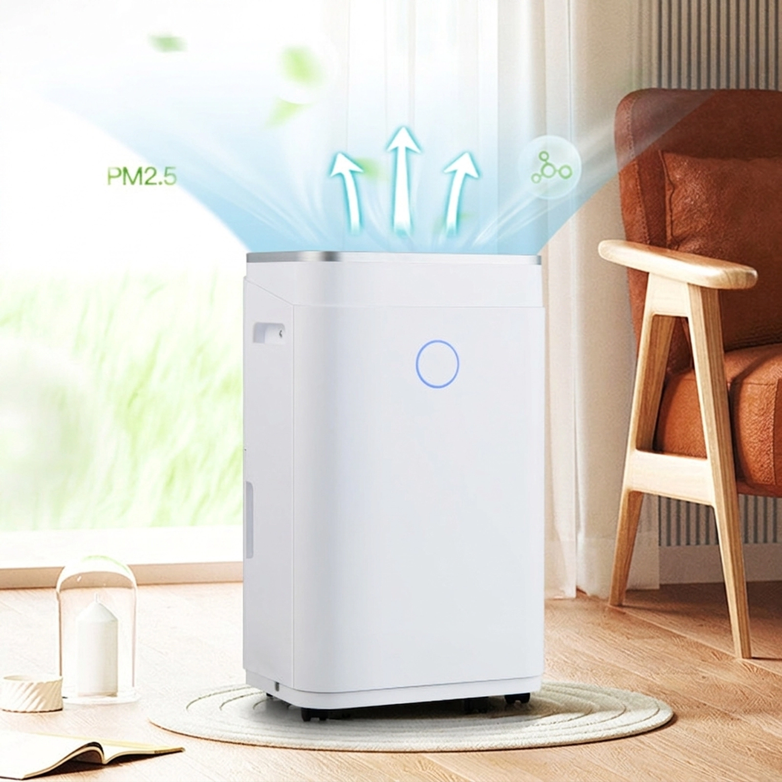 SUGIFT 60-Pint 4000-sq ft Dehumidifier with 3-Color Digital Display 1.7-gal Tank and Child Lock