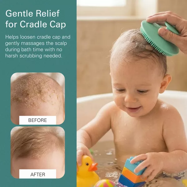 Sperric Baby Hair Brush & Comb Set, Wooden w/ Soft Goat Bristle, Cradle Cap for Newborns, Boys Girls