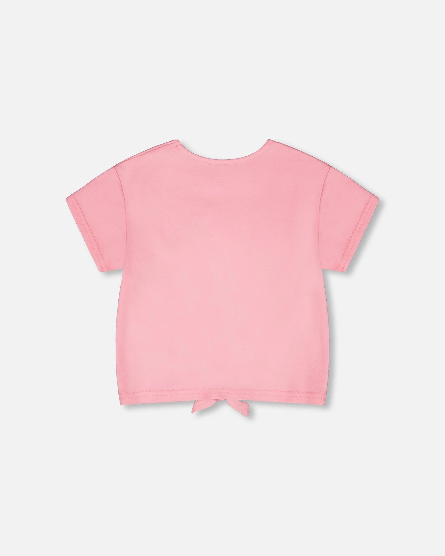 Deux par Deux Girls Ice Cream Graphic Organic Cotton Jersey T-Shirt with Tie At Waist
