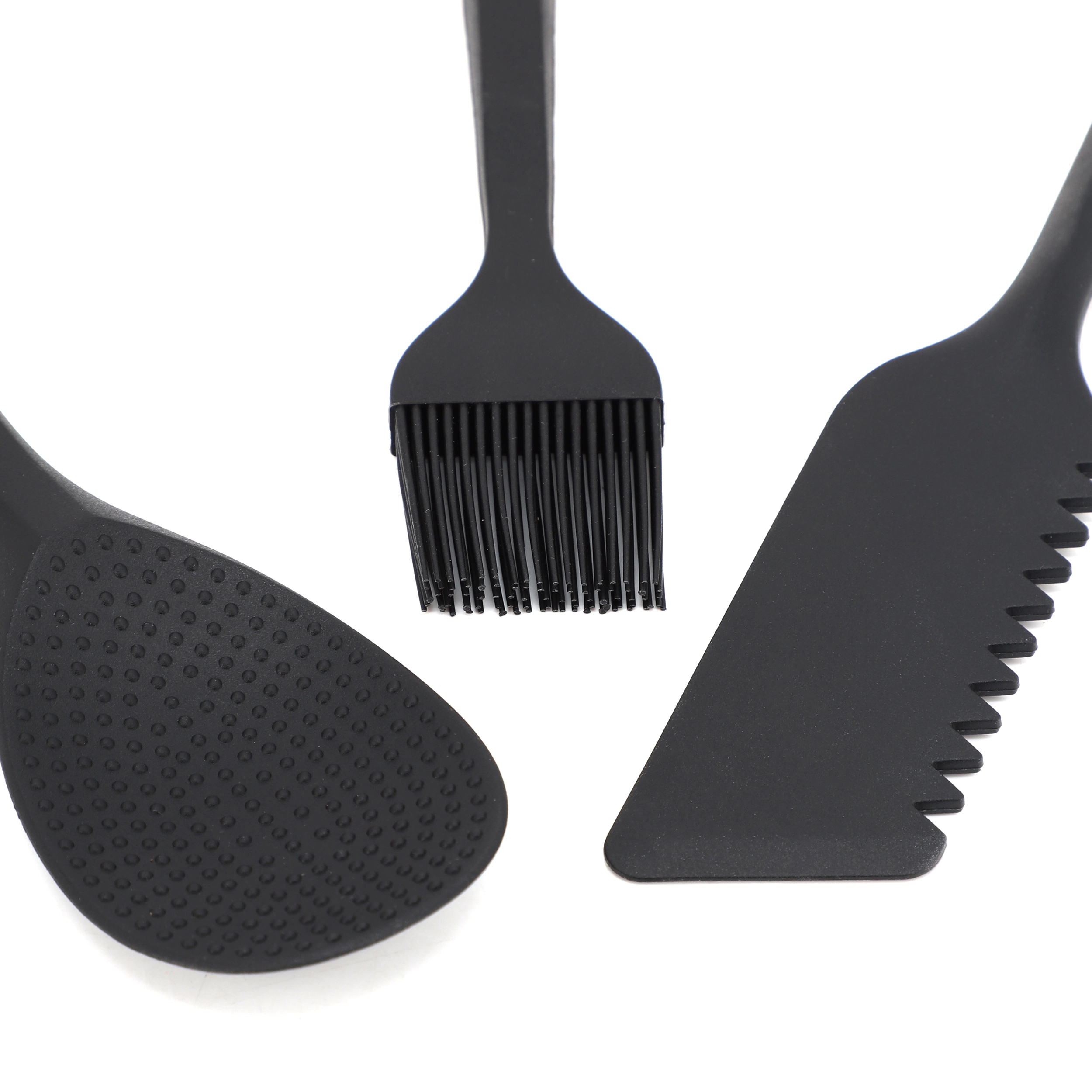 Oster Marion 5 Piece Silicone and Wood Kitchen Tool Set in Black