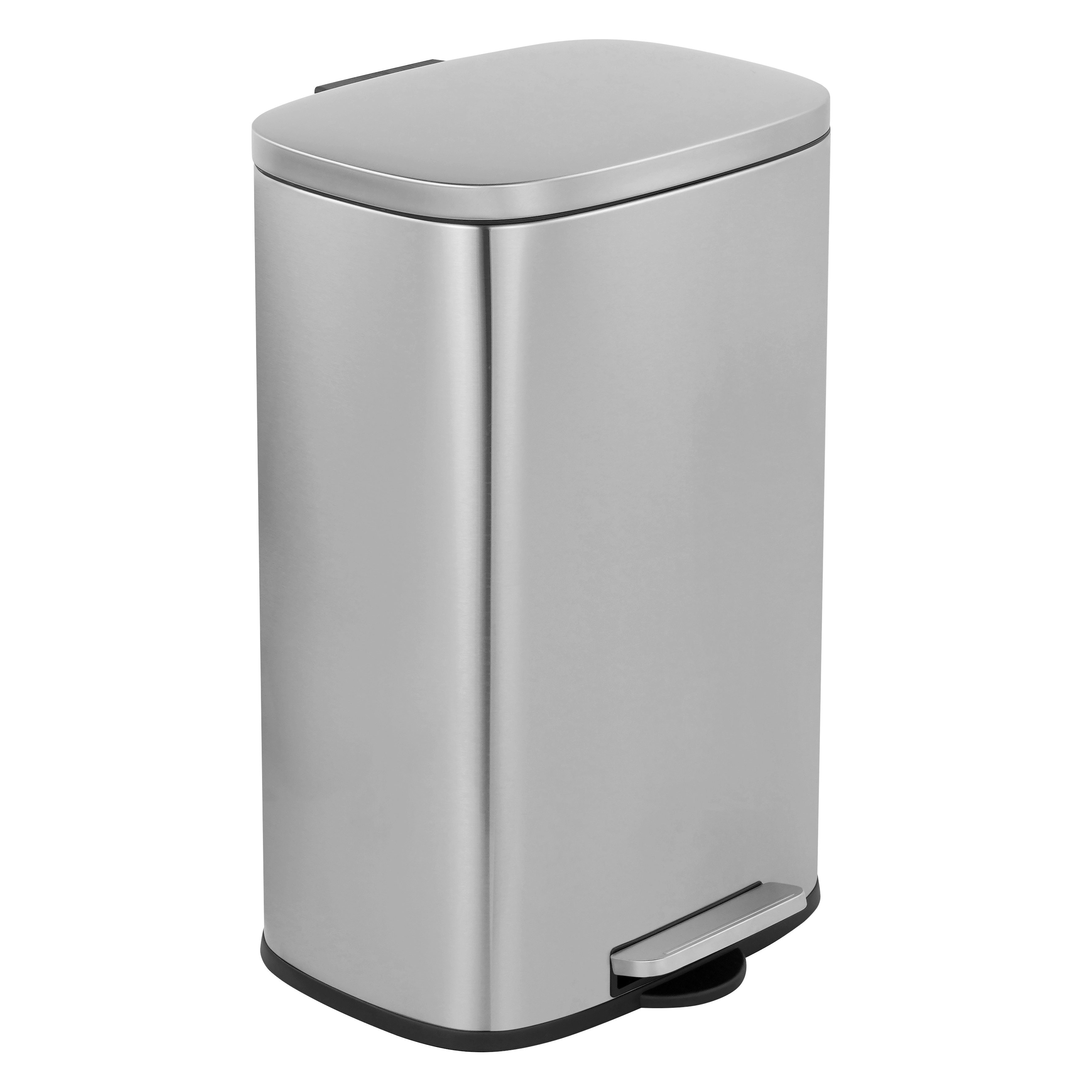 Innovaze 13 Gal./50 Liter Oval Shape Stainless Steel Step-on Trash Can for Kitchen