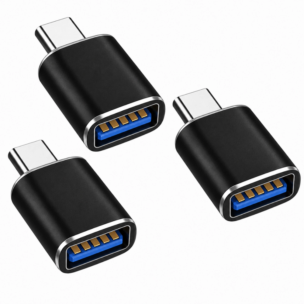 Qixxronics USB C to Adapter 3Pack, Female USBC Male for MacBook, Surface, iPad, iPhone, Galaxy, XPS, Device