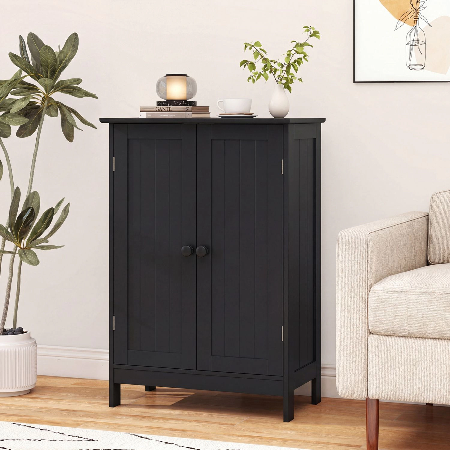 Slickblue Bathroom Storage Cabinet with Adjustable Shelf
