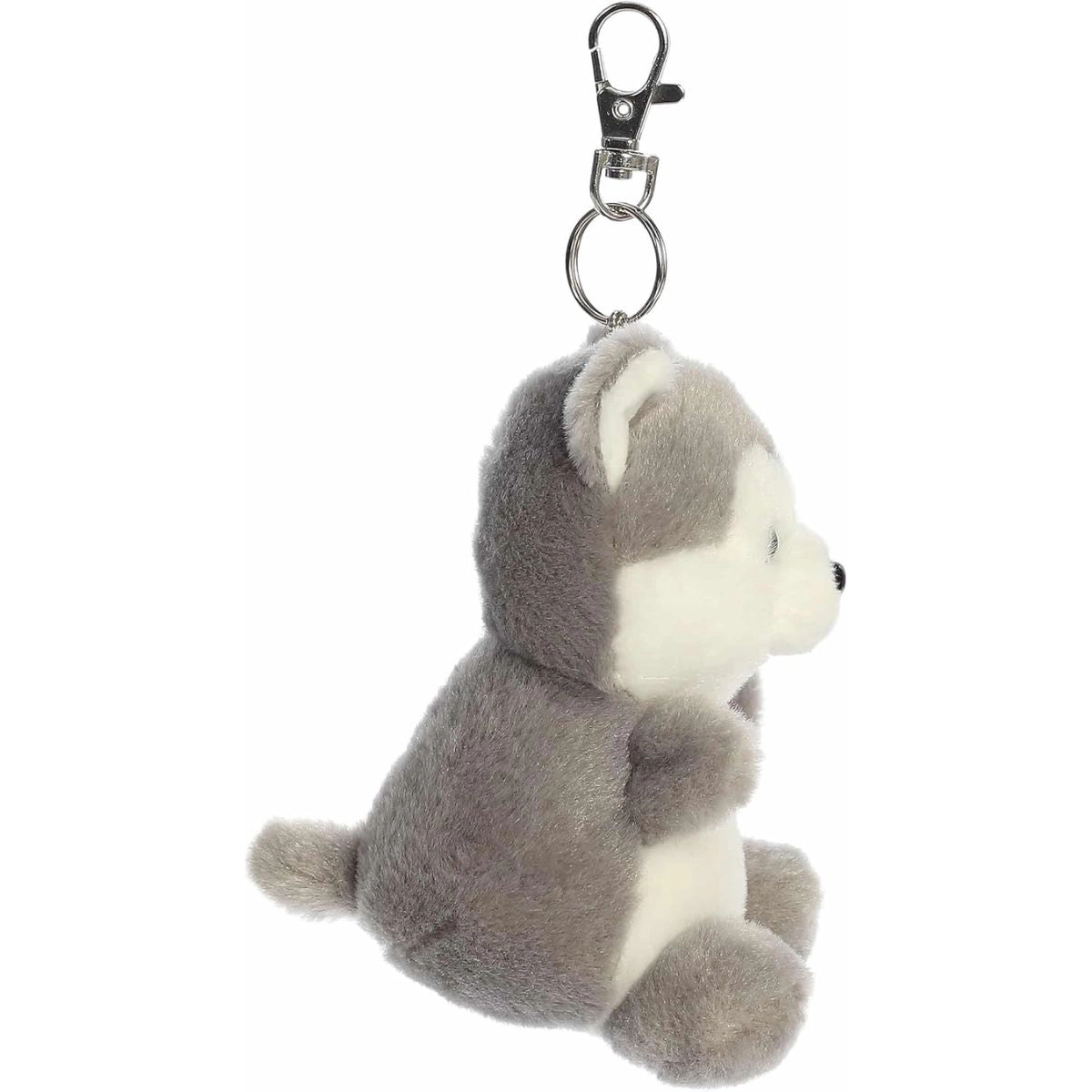 Aurora Palm Pals Busky Husky Clip-On 4-Inch Stuffed Animal Plush