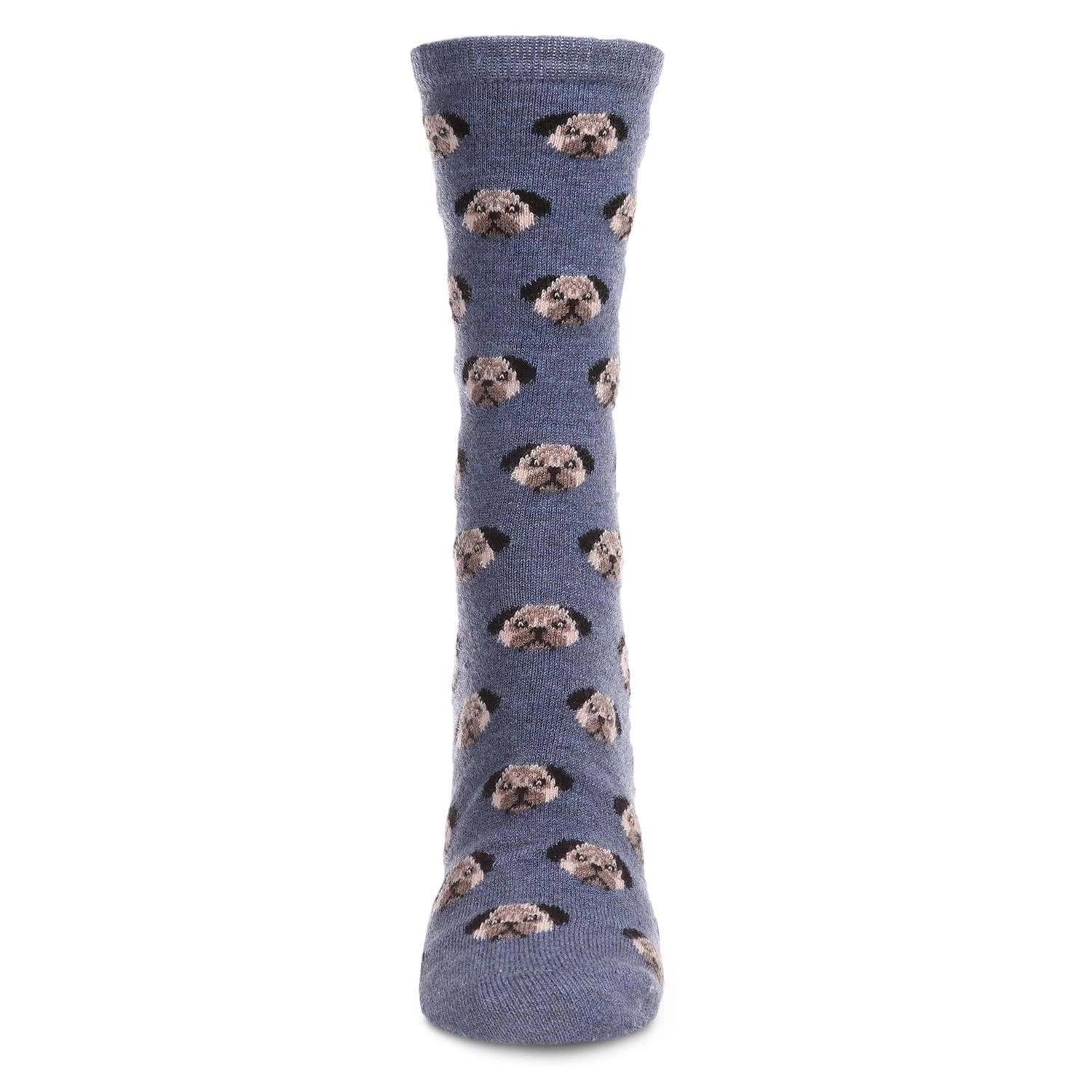 MeMoi Women's Soft Pretty Puppy Dog Face Cashmere Blend Crew Socks