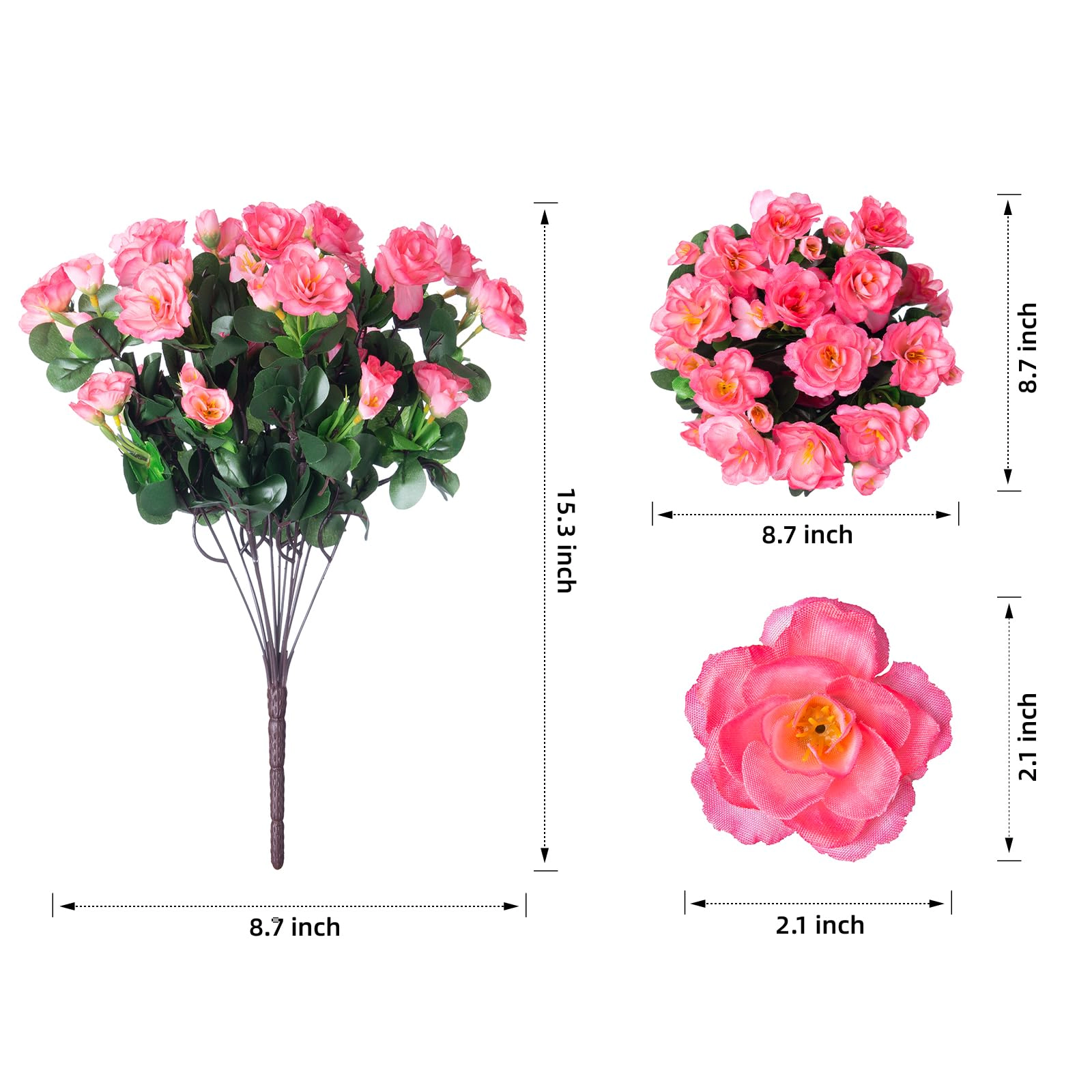 PUPWE Artificial Gerbera Flowers Outdoor UV Resistant