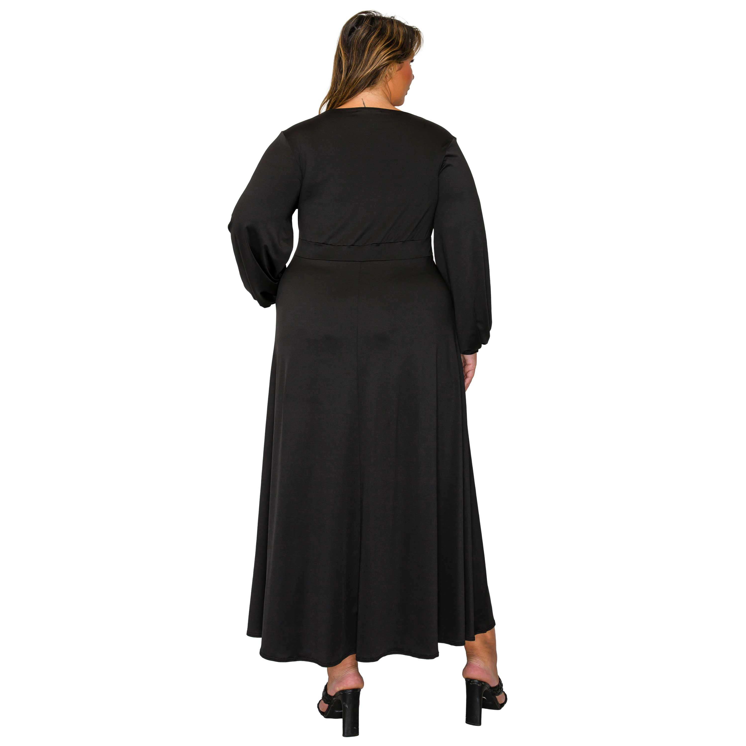 L I V D Women's Plus Sophia Surplice Dress