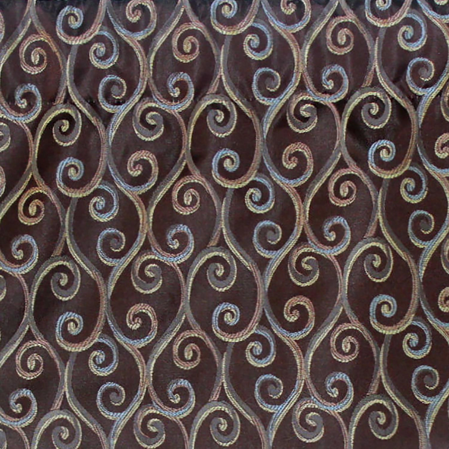 RLF Home Twine Cornice  100% Cotton with Fully Lined 3" Rod Pocket Valnance for Windows 50" x 17" Cocoa