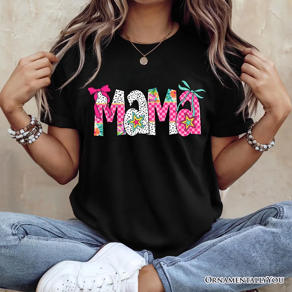 OrnamentallyYou Womens Preppy Pink Mama Coquette T-Shirt