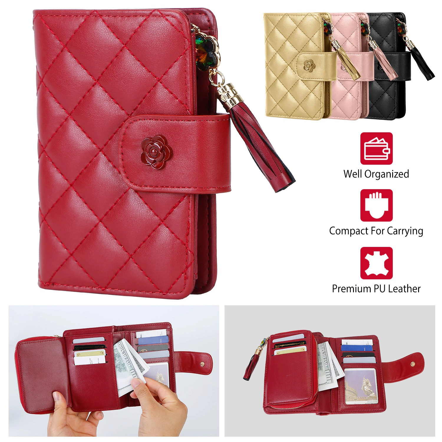 GBruno PU Leather Wallet With Tassel