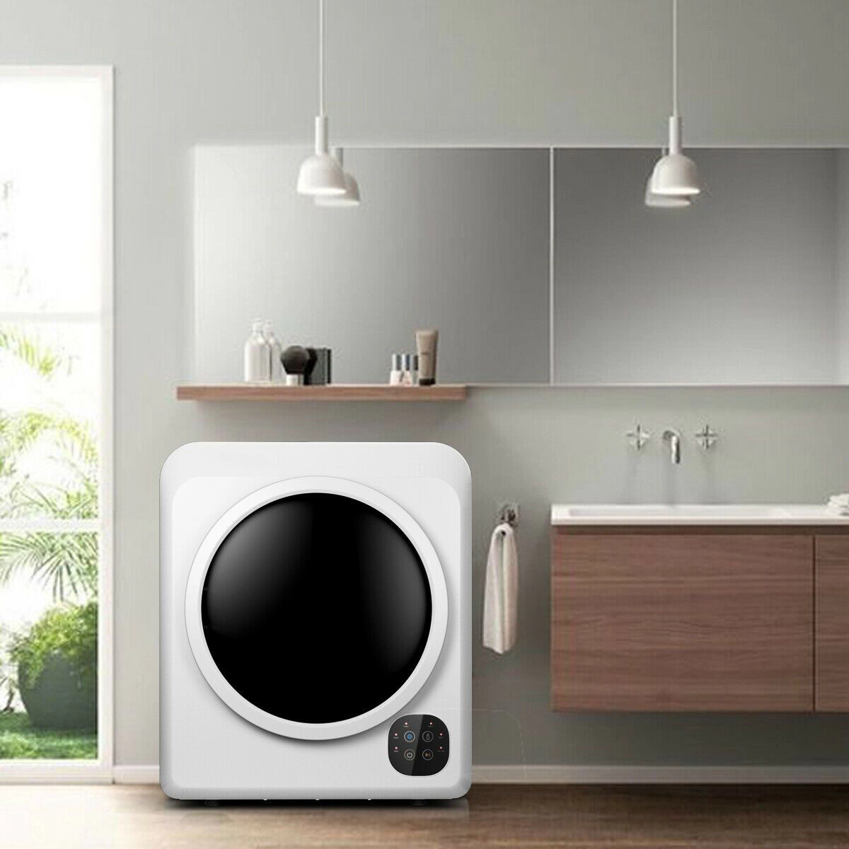 SlickBlue Portable Tumble Dryer with Stainless Steel Drum and Multiple Drying Programs