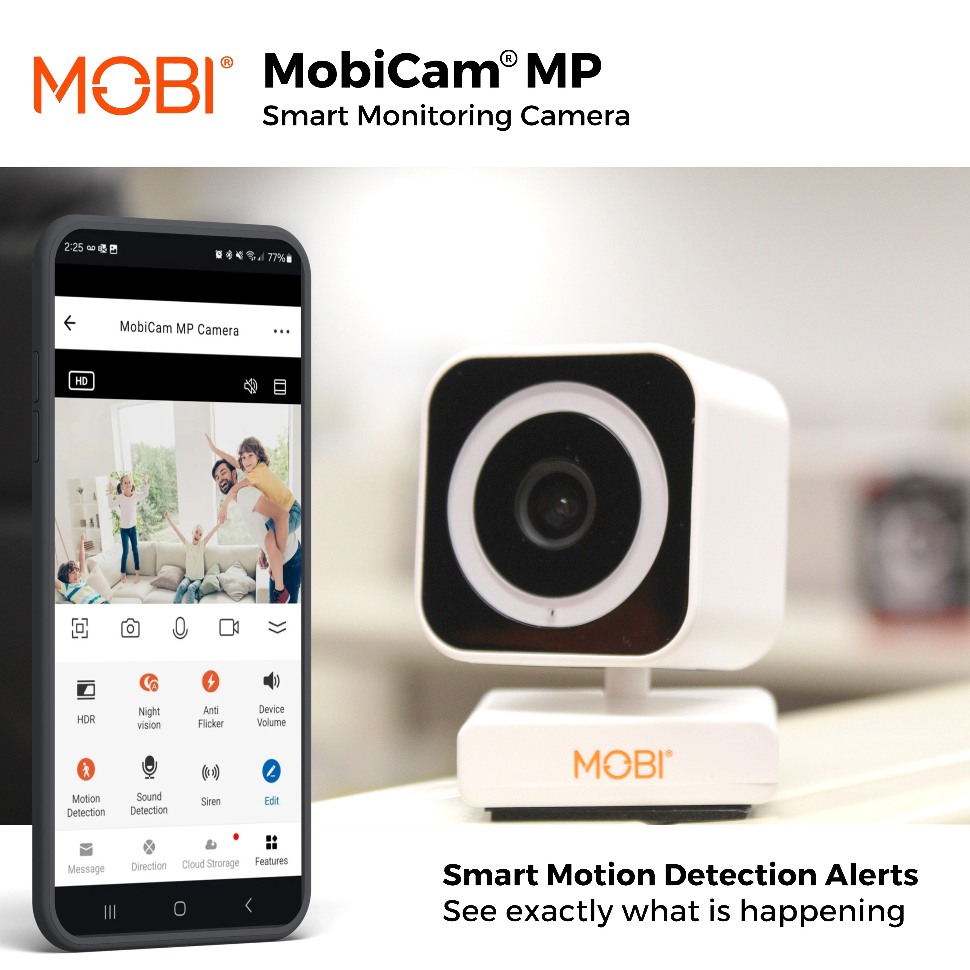 MobiCam MP Smart Home Monitor – 3MP 1080p, Dual Band Wi‑Fi