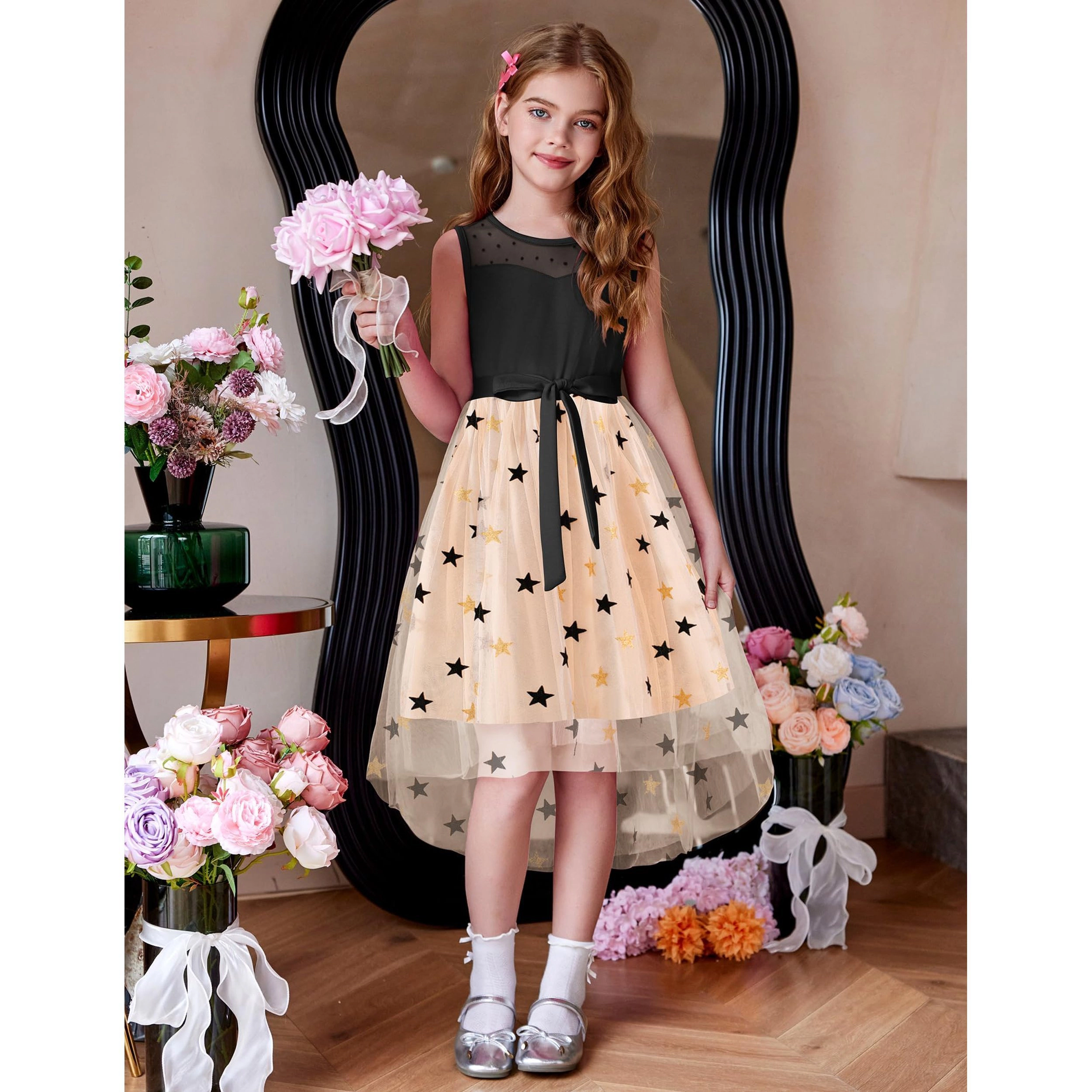 Arshiner Girls Special Occasion Dresses Tween Formal Summer Church Prom Tulle Sundress