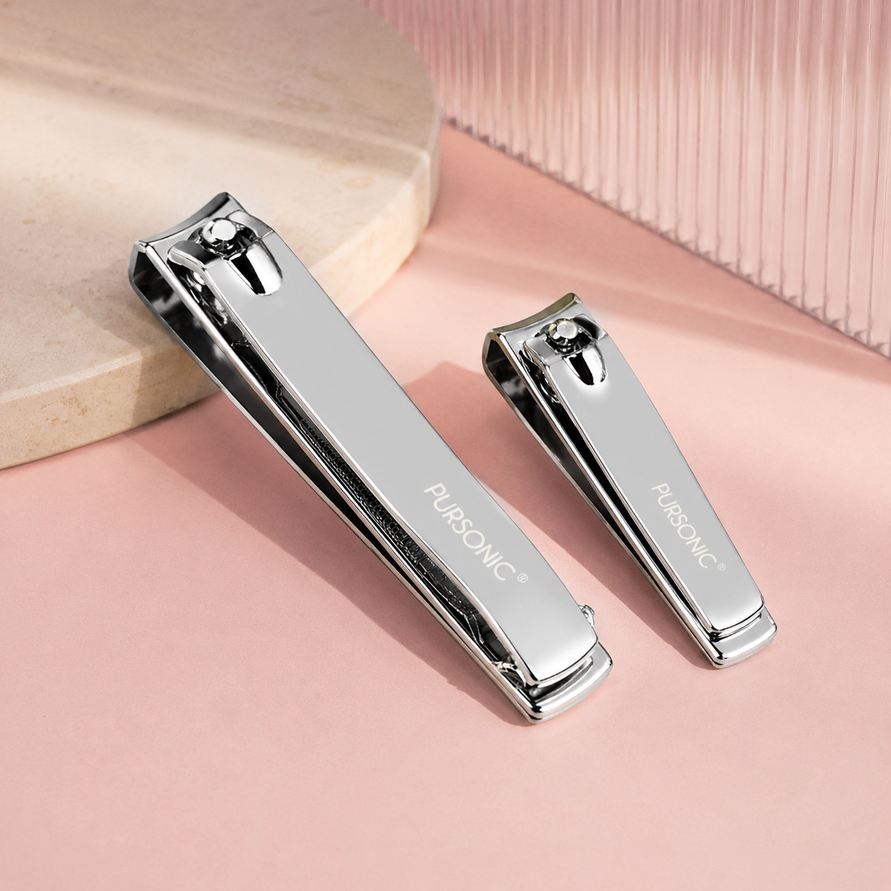 Pursonic Unisex Salon Grade Premium Nail Clipper 2-Pack