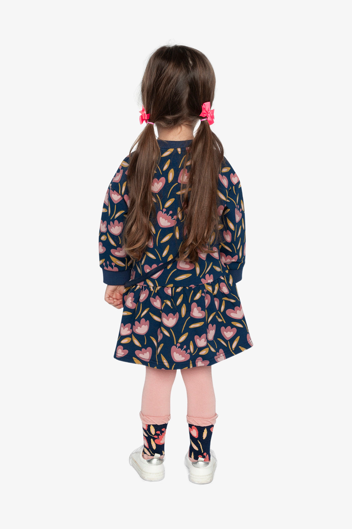 Deux par Girls Tulip Print French Terry Dress
