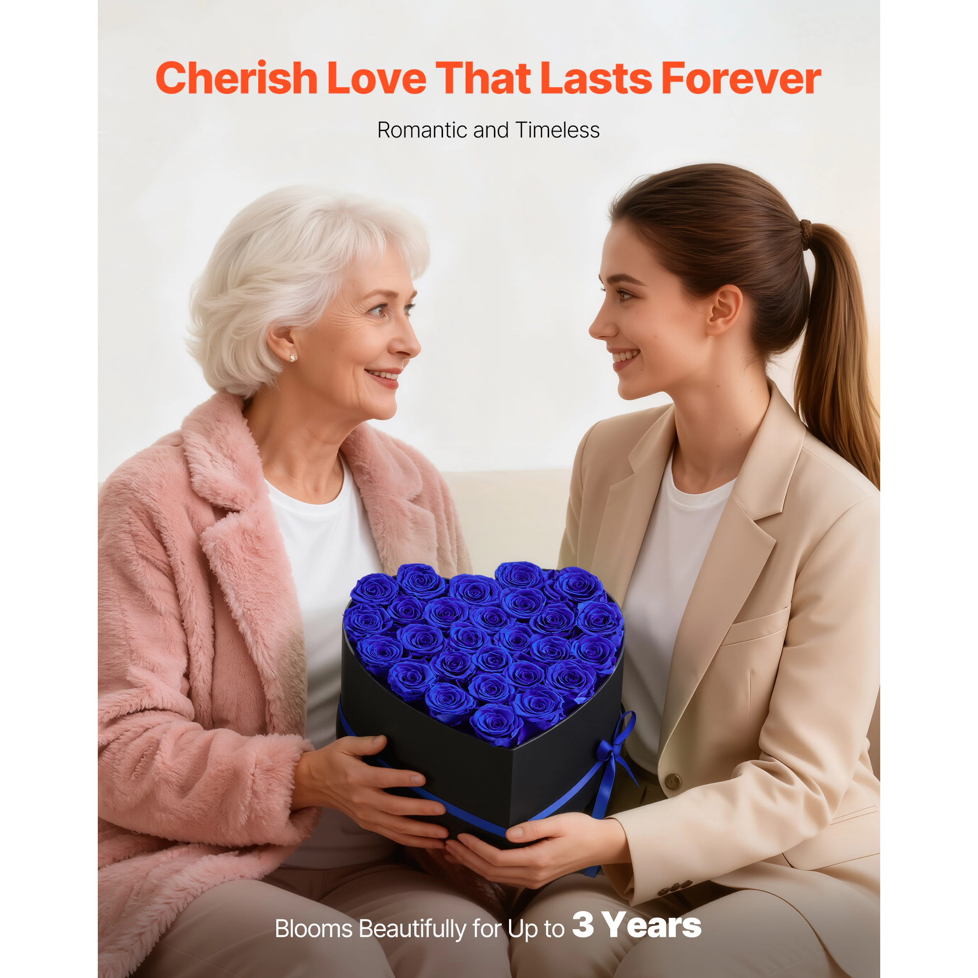 HONGGE Forever Flowers, Preserved Roses a Box