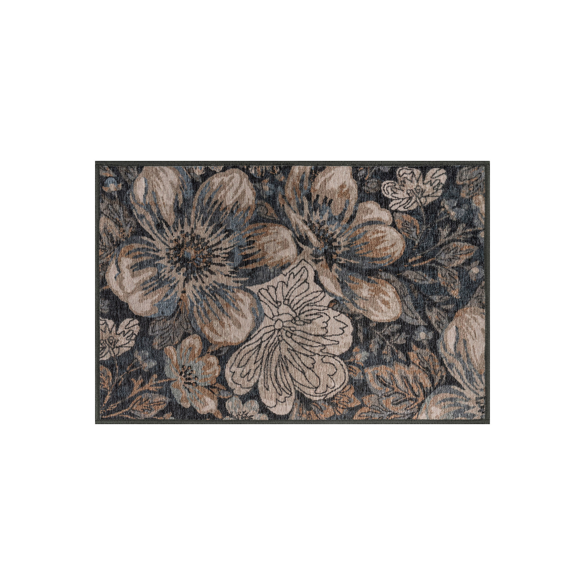 World Rug Gallery Botanical Bloom Machine Washable Indoor Area Rug
