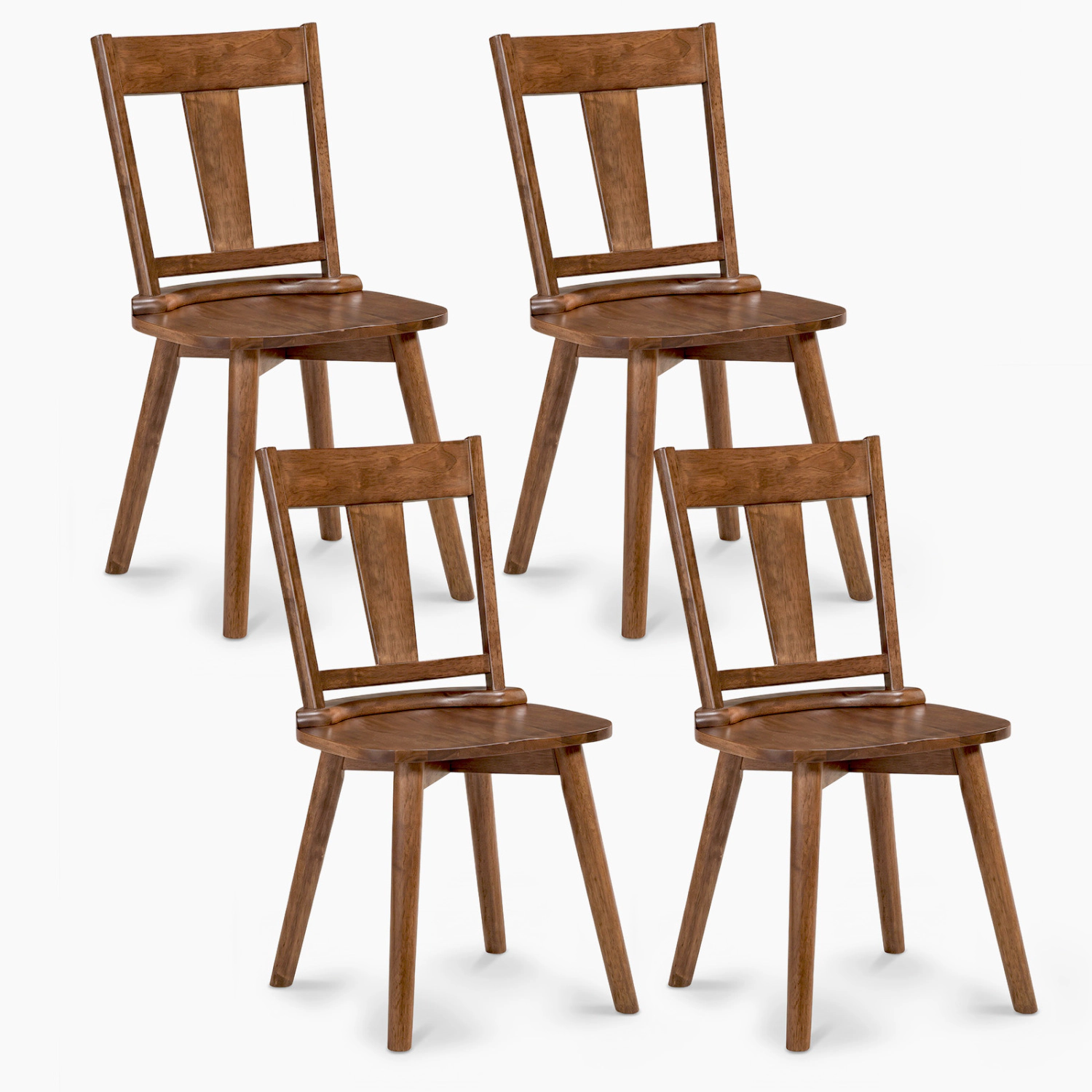 LJG Dining Chairs Set of with Solid Wood Backrest for Kitchen Dining Room