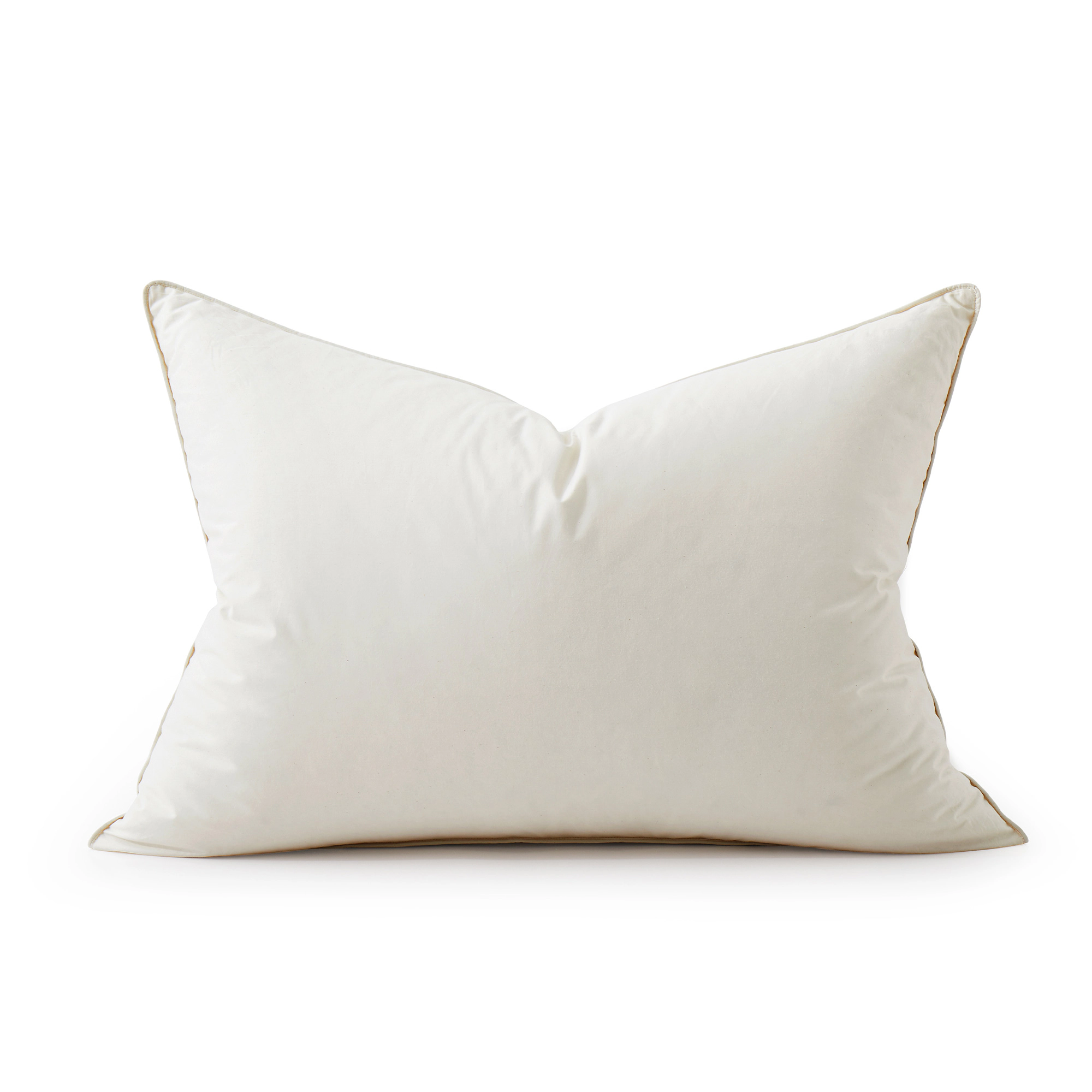 Unikome 75% White Down Bed Pillow Single Pack with Luxury Natural Organic Cotton Cover