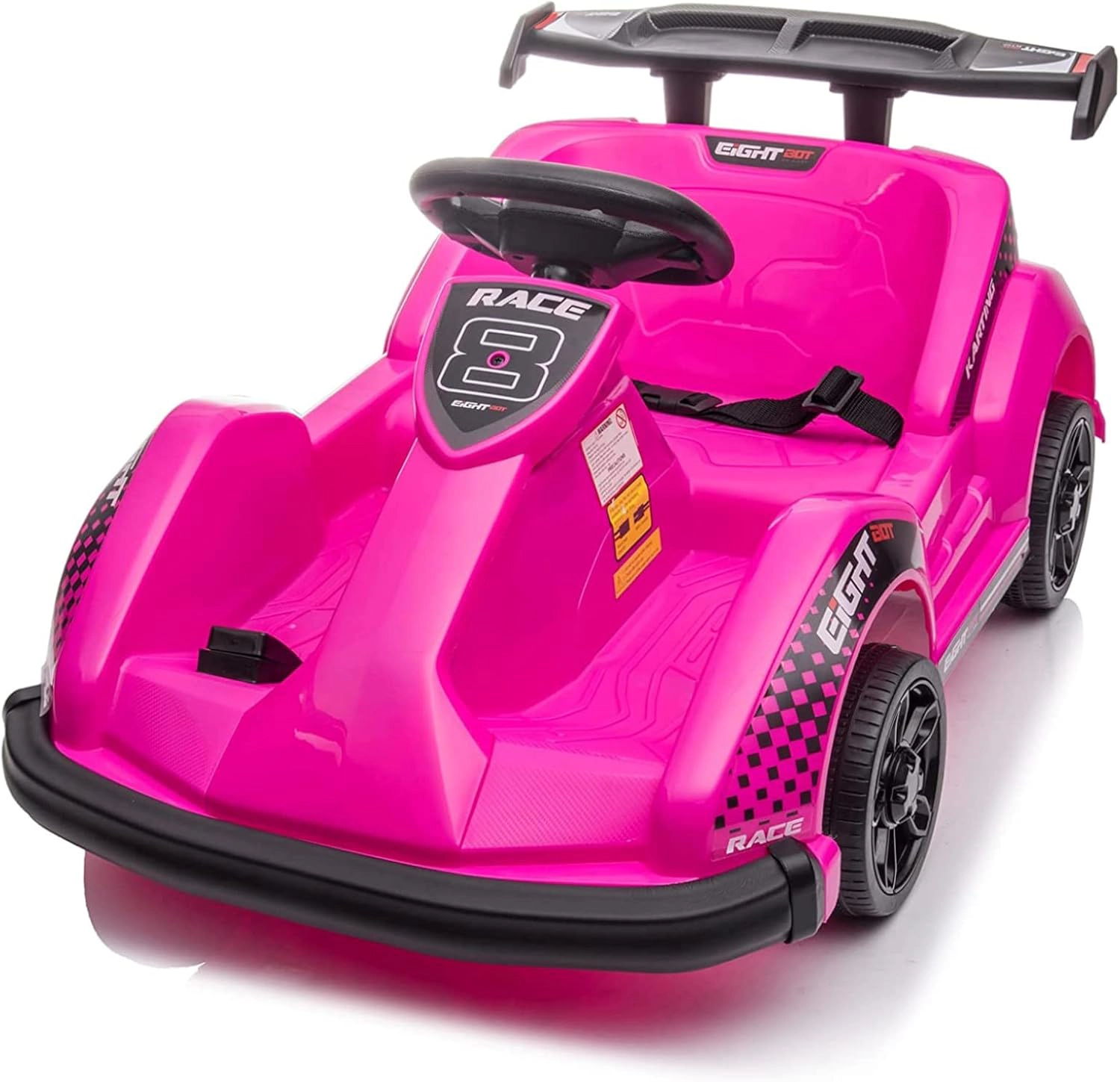 Costway 6V Electric Go Kart for Kids Ride On Car w/ 2.4G Remote Control w/Soft Start Sound and Music Function