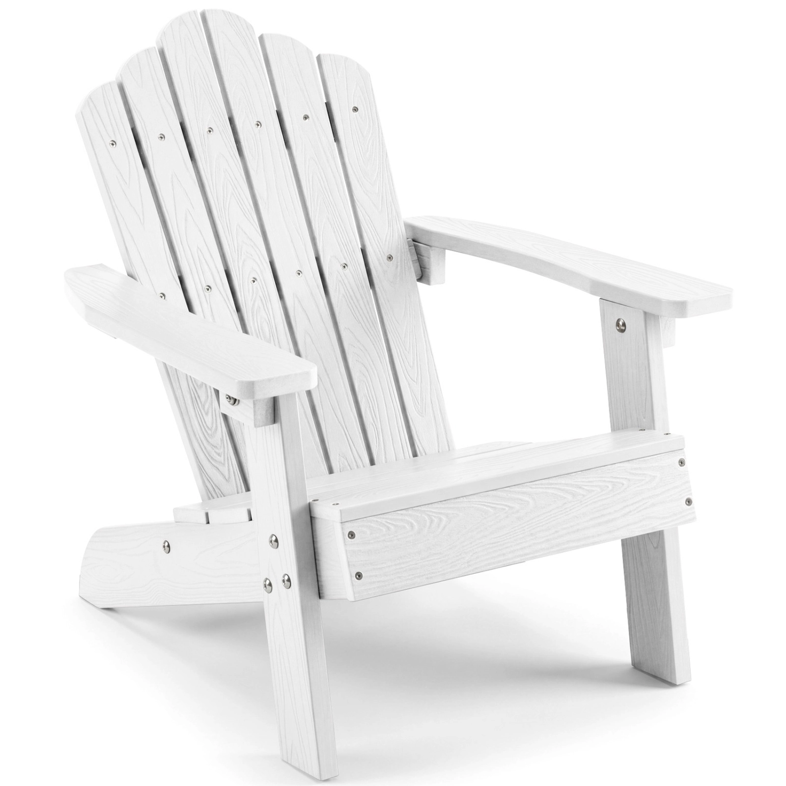 SUGIFT All-Weather HIPS Kids Adirondack Outdoor Chair 165-lb Capacity Ages 3-7 11.5-lb Single Chair White