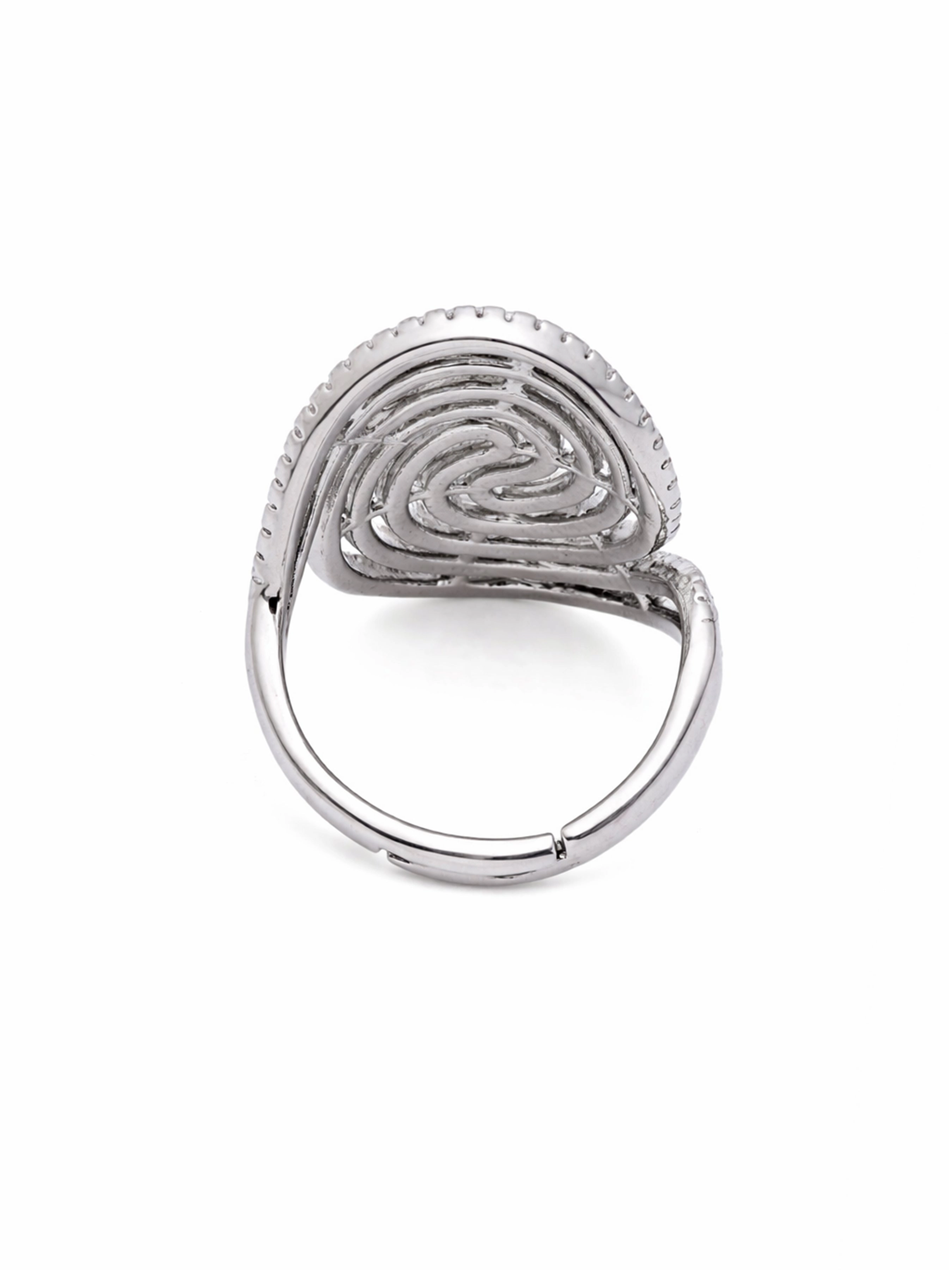 AGP Paris Women's Spiral Pave Statement Ring