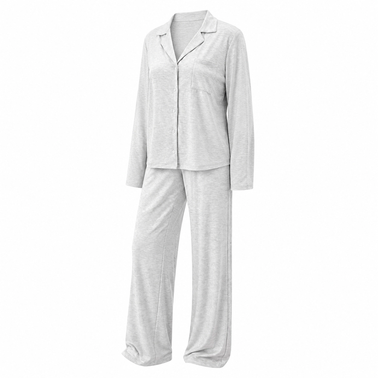 WZK Womens 2-Piece Ultra Soft Button Up Lounge Sleepwear Pajama Set