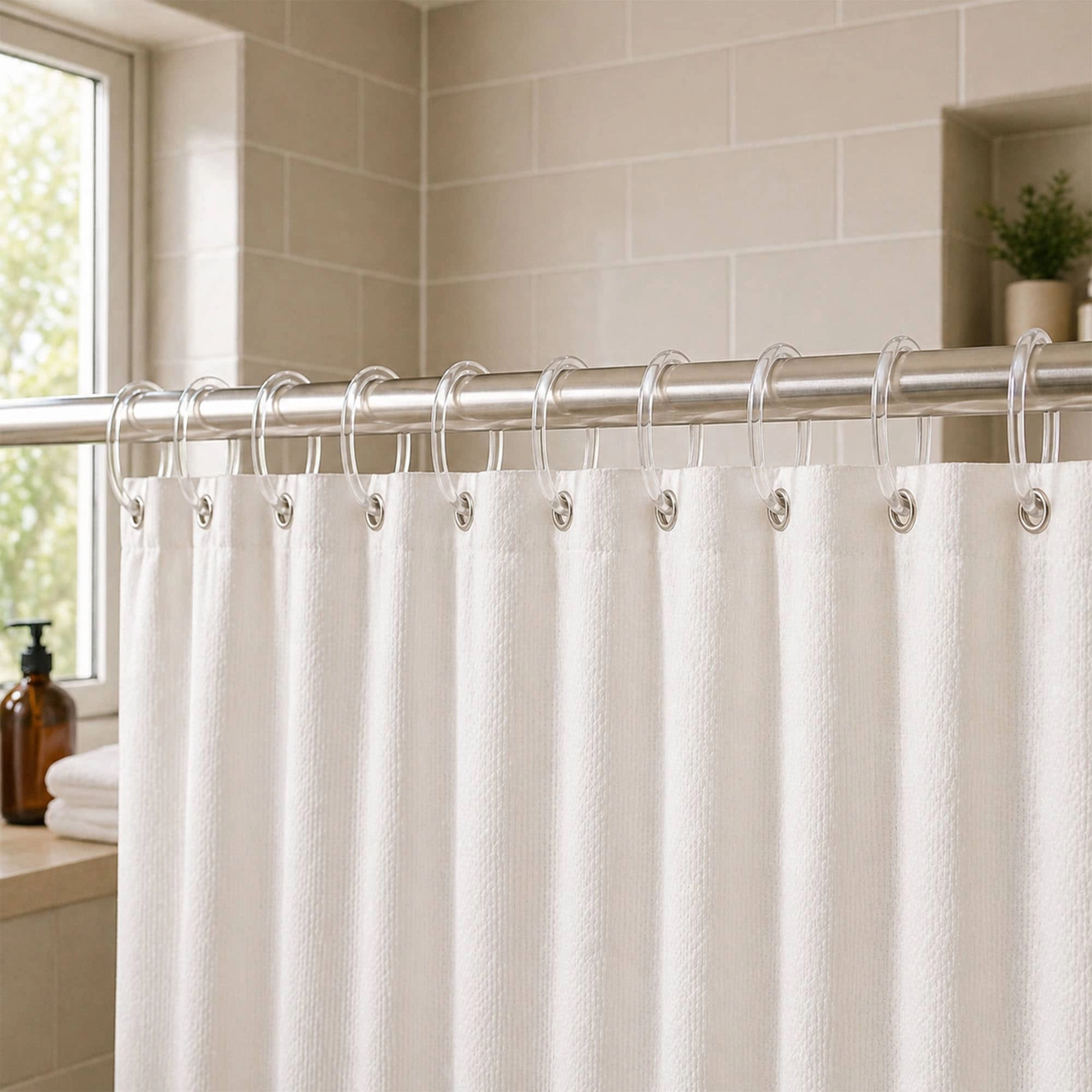 Evideco French Home Goods Shower Curtain Hooks Set of 12