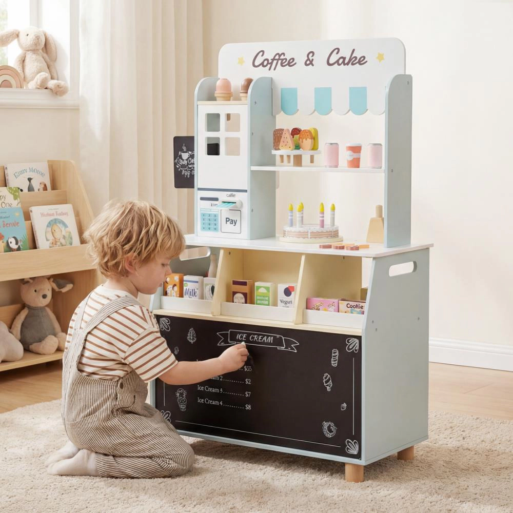 Hivvago Kids Ice Cream Shop with 27 Accessories and Machine