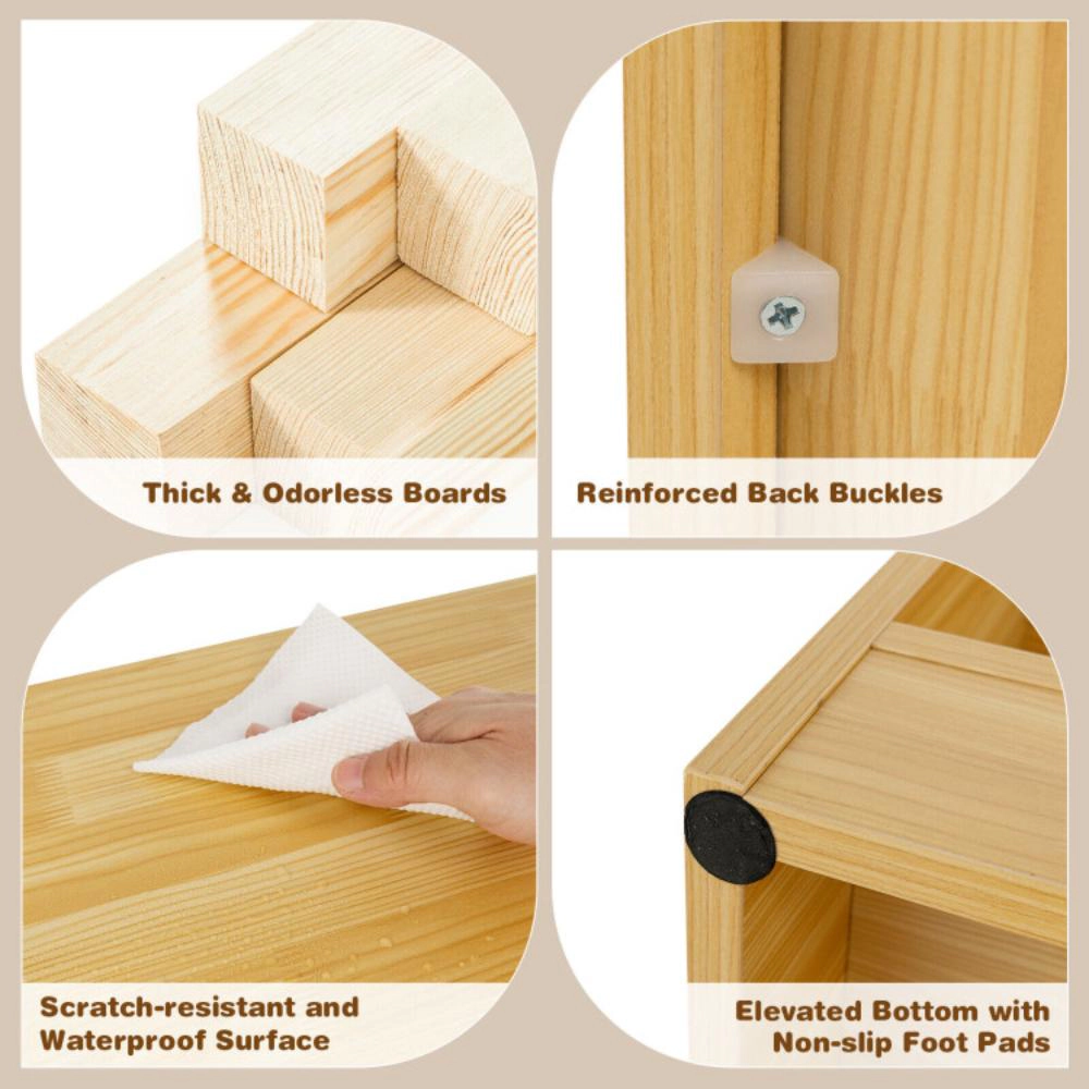 Hivvago Wooden Kids Storage Organizer