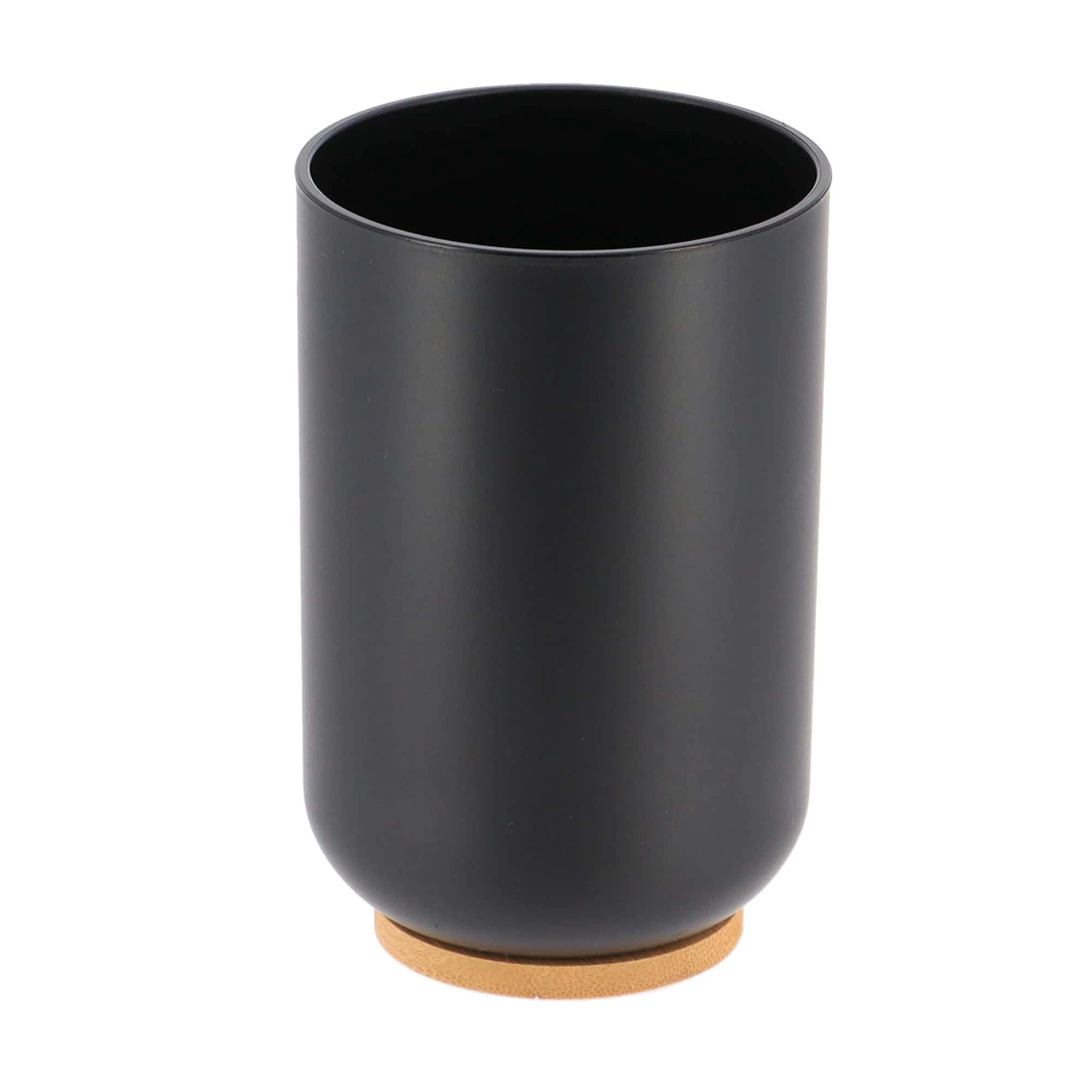 Evideco French Home Goods Padang 10 fl oz Bathroom Tumbler - Polystyrene with Bamboo Base