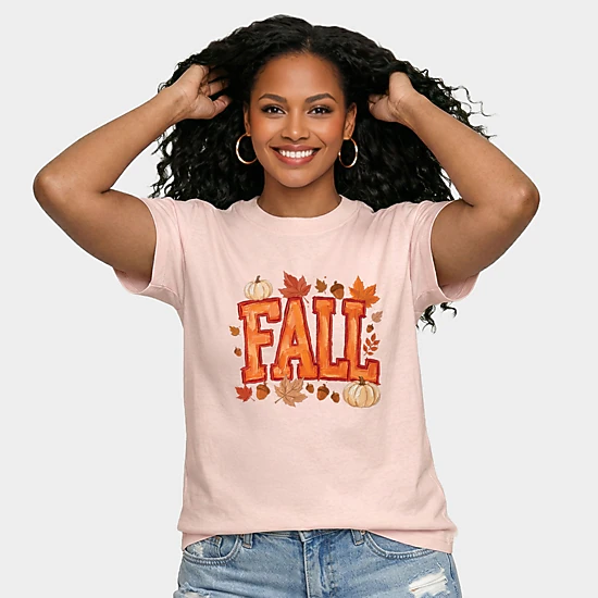 Simply Sage Market - Women's Relaxed Boxy Tee - Fall Block Painted