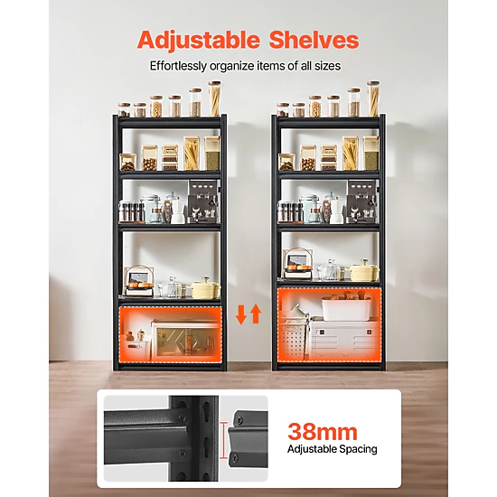 Flynama Storage Shelves 16Inches D x 32Inches W x 72Inches H 5-tier Garage Storage Shelving