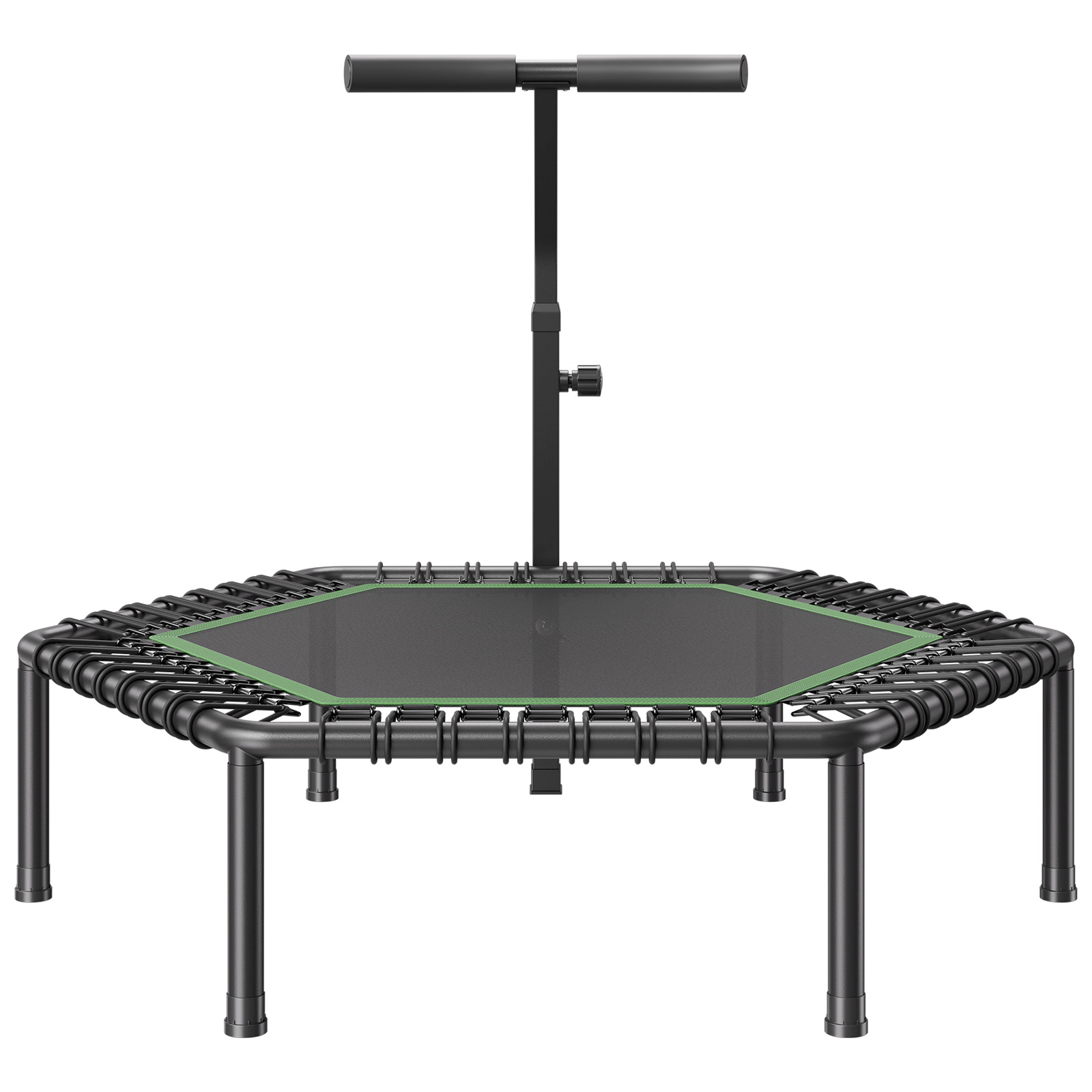 HONGGE 54.5-Inch Mini Trampoline Rebounder for Adults, 450 lbs Capacity, 3-Level Adjustable Handle