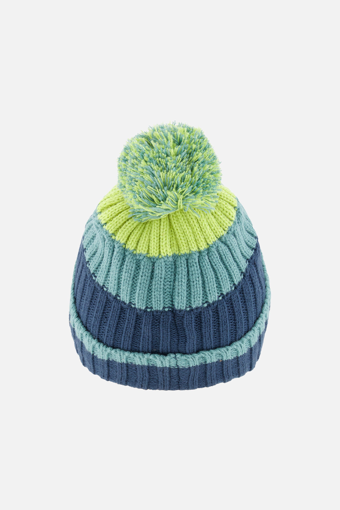 Deux par Boys Color Block Jacquard Winter Knit Hat with Pompom