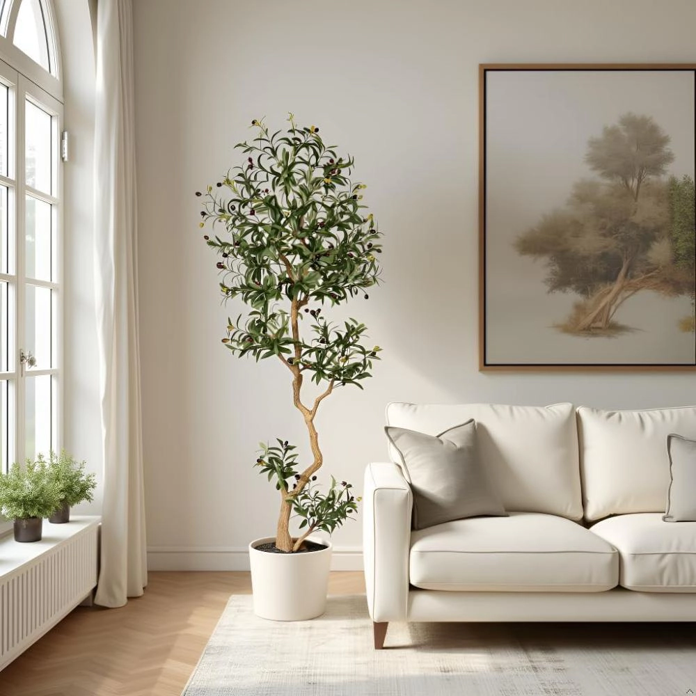 Majestic Crafters Tall Faux Olive Tree Home Decor