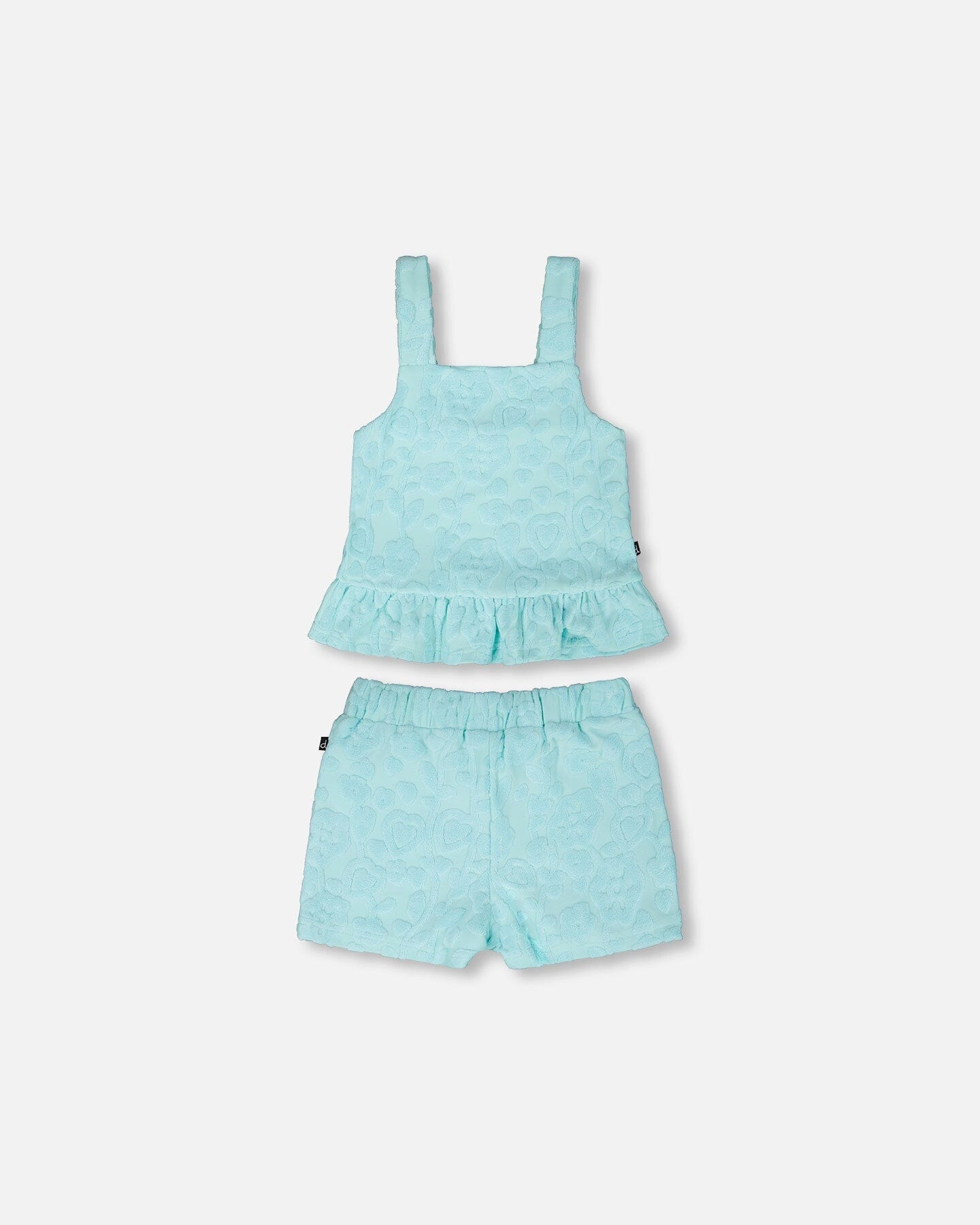 Deux par Girls Terry Tank Top and Tie Waist Shorts Set