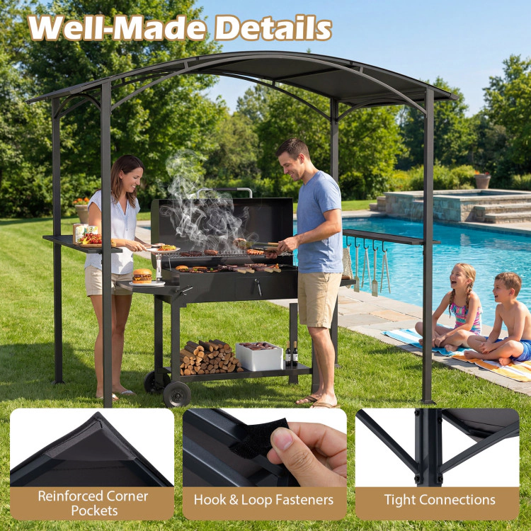 Hivvago Grill Gazebo Outdoor Bbq Canopy With Metal Frame