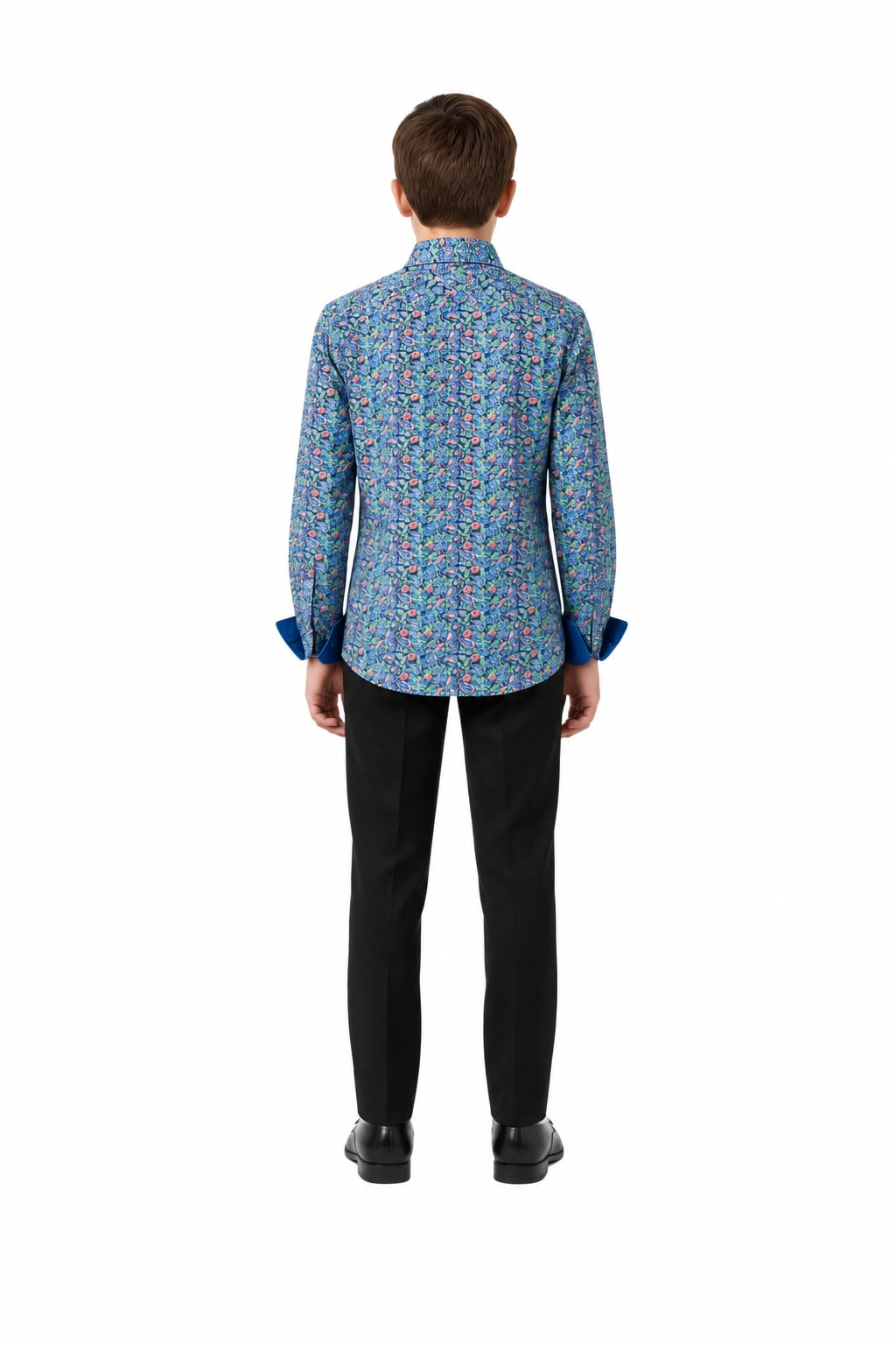 Elie Balleh Boys Slim Fit Paisley Print Shirt