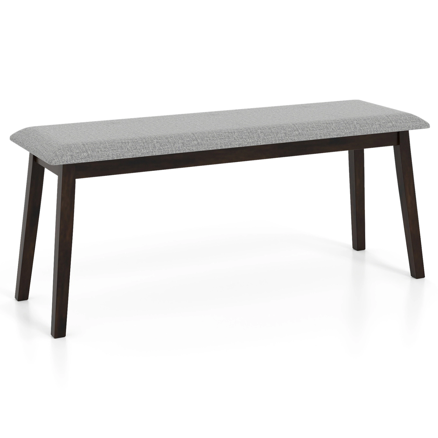 LJG 43.5 Inch Upholstered Entryway Bench with Rubber Wood Frame