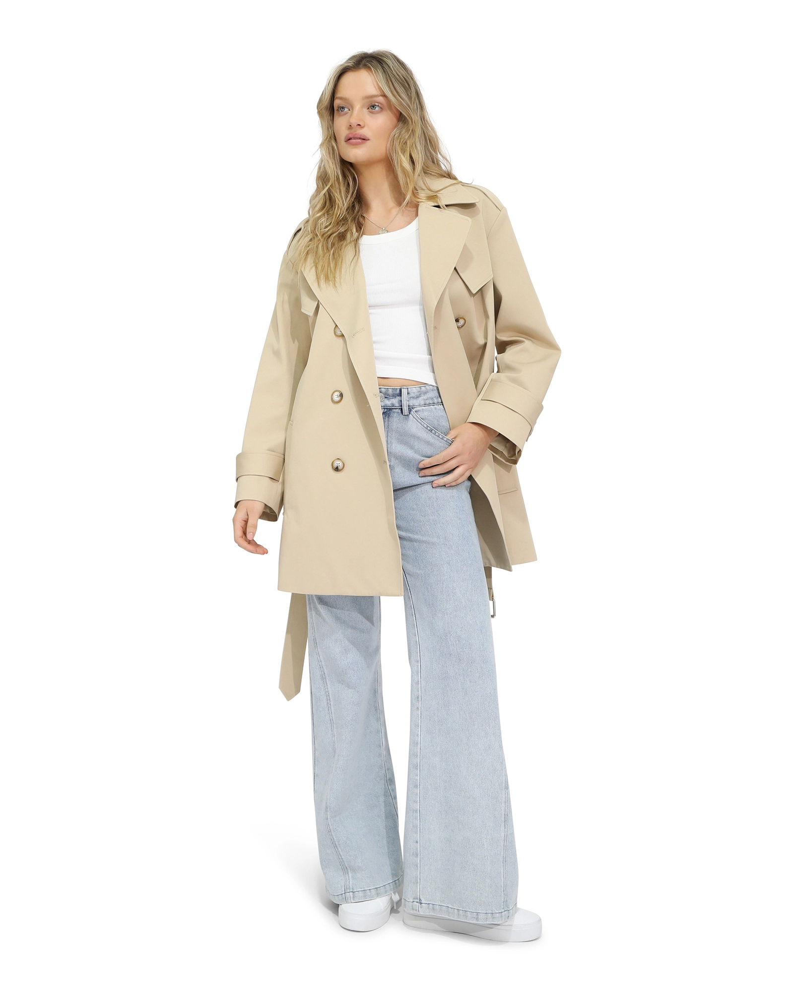 Belle & Bloom Womens Whispers of Verona Trench Coat